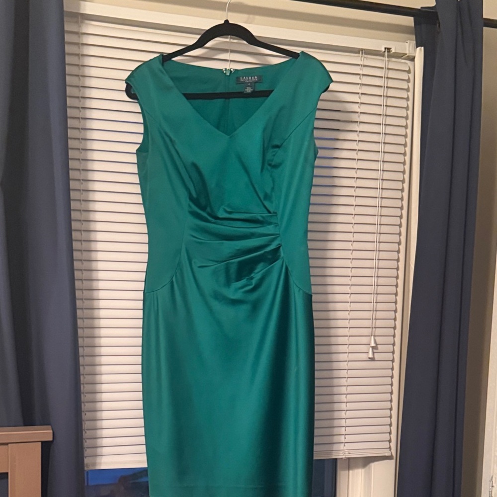 Lauren Ralph Lauren Teal Midi Dress
